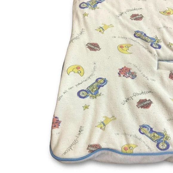 Vintage Harley Davidson Baby Blanket - Picture 7 of 10